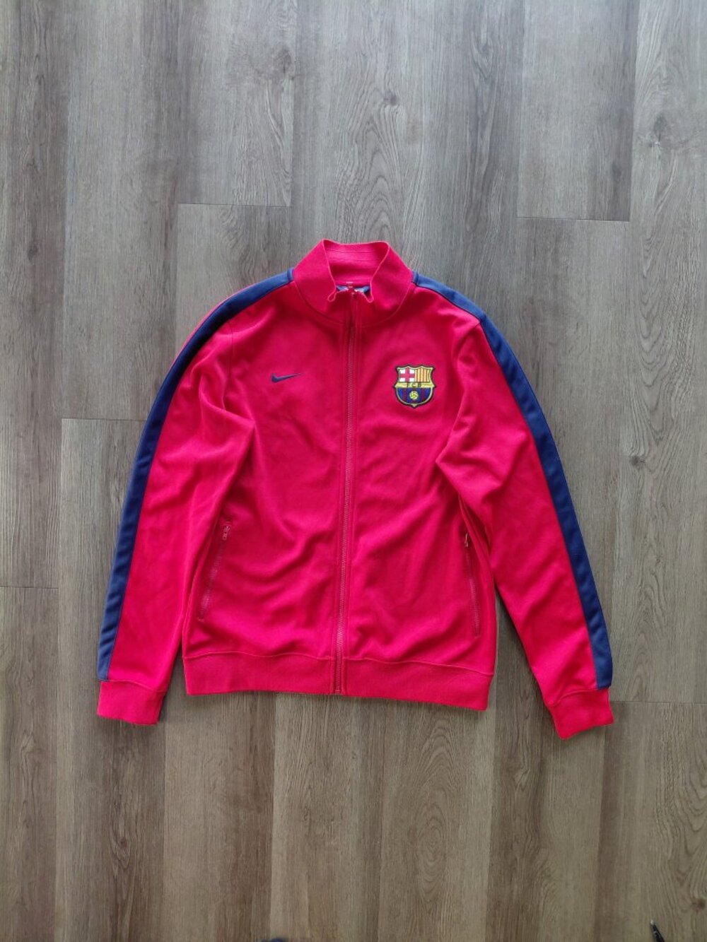 Nike FC Barcelona Barça Full Zip Warm-Up Trainer Jacket | Men's Large | Recycled